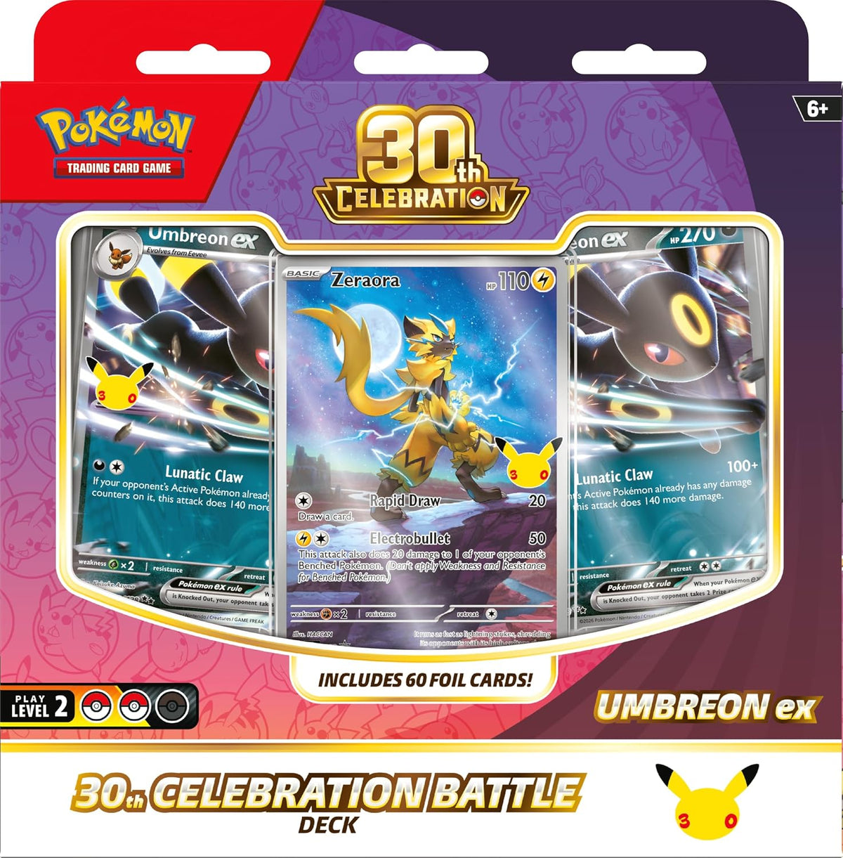 Pokemon TCG: 30th Celebration Battle Deck - Umbreon ex - Presale Ships 10/30/2026