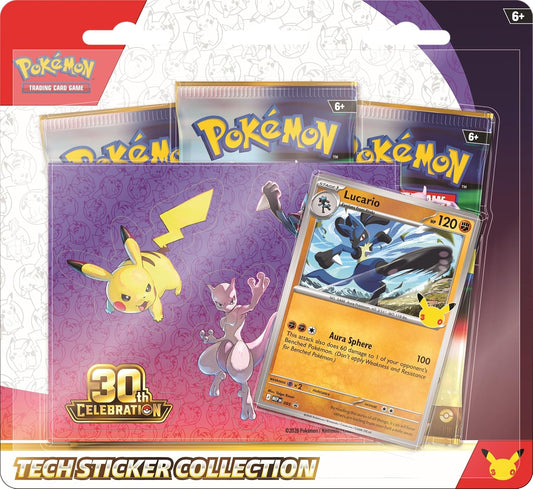 Pokemon TCG: 30th Celebration Tech Sticker Collection - Lucario - Presale Ships 09/16/2026