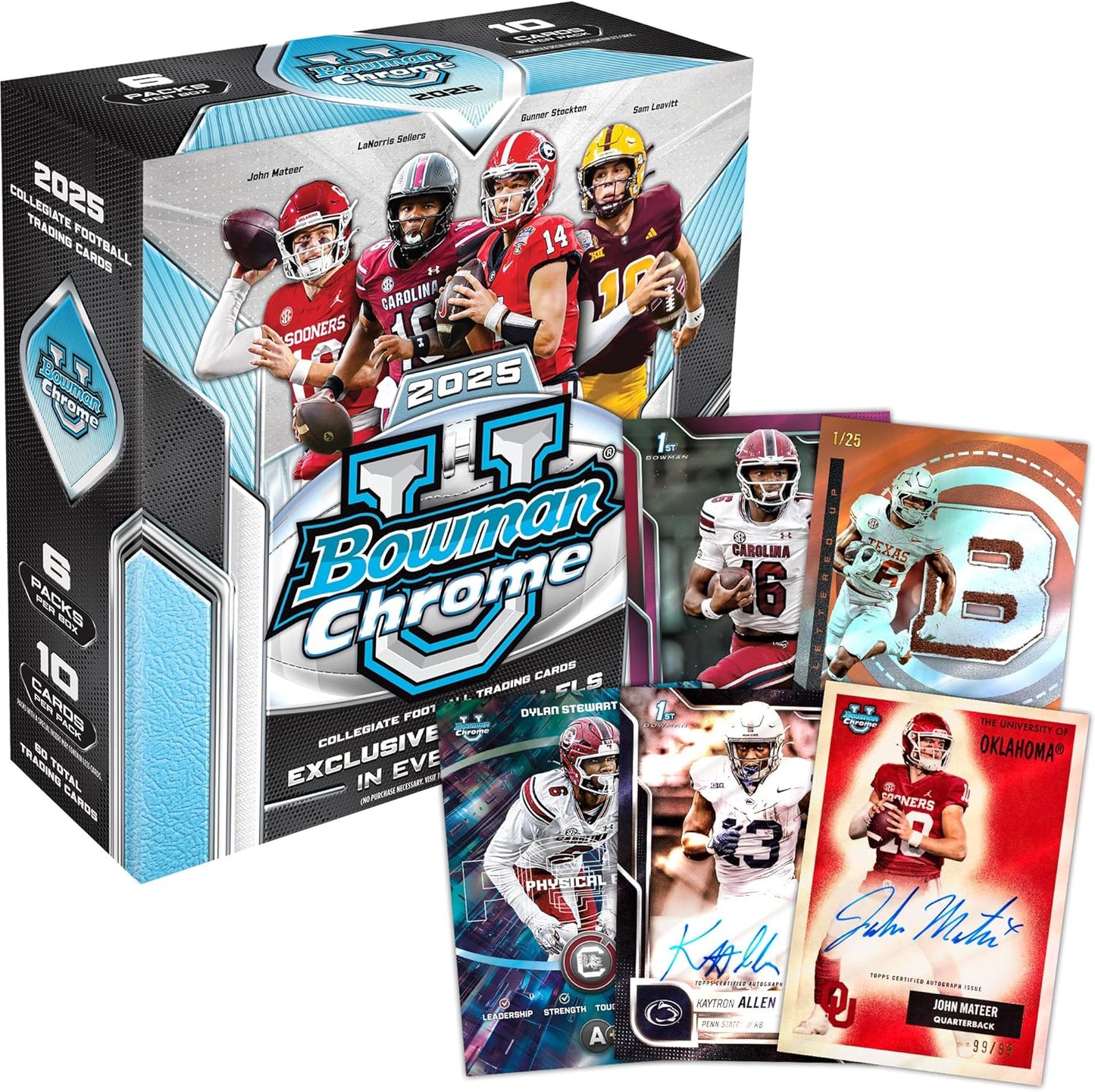 Topps 2025 Bowman University Chrome Football Mega Box