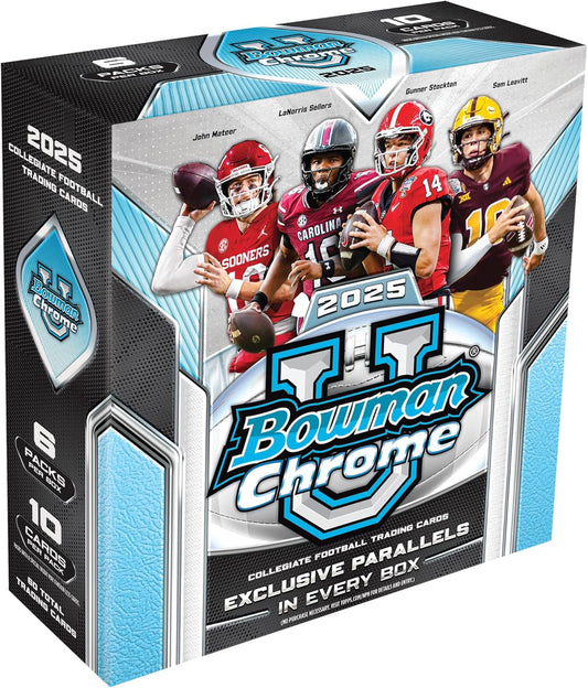 Topps 2025 Bowman University Chrome Football Mega Box