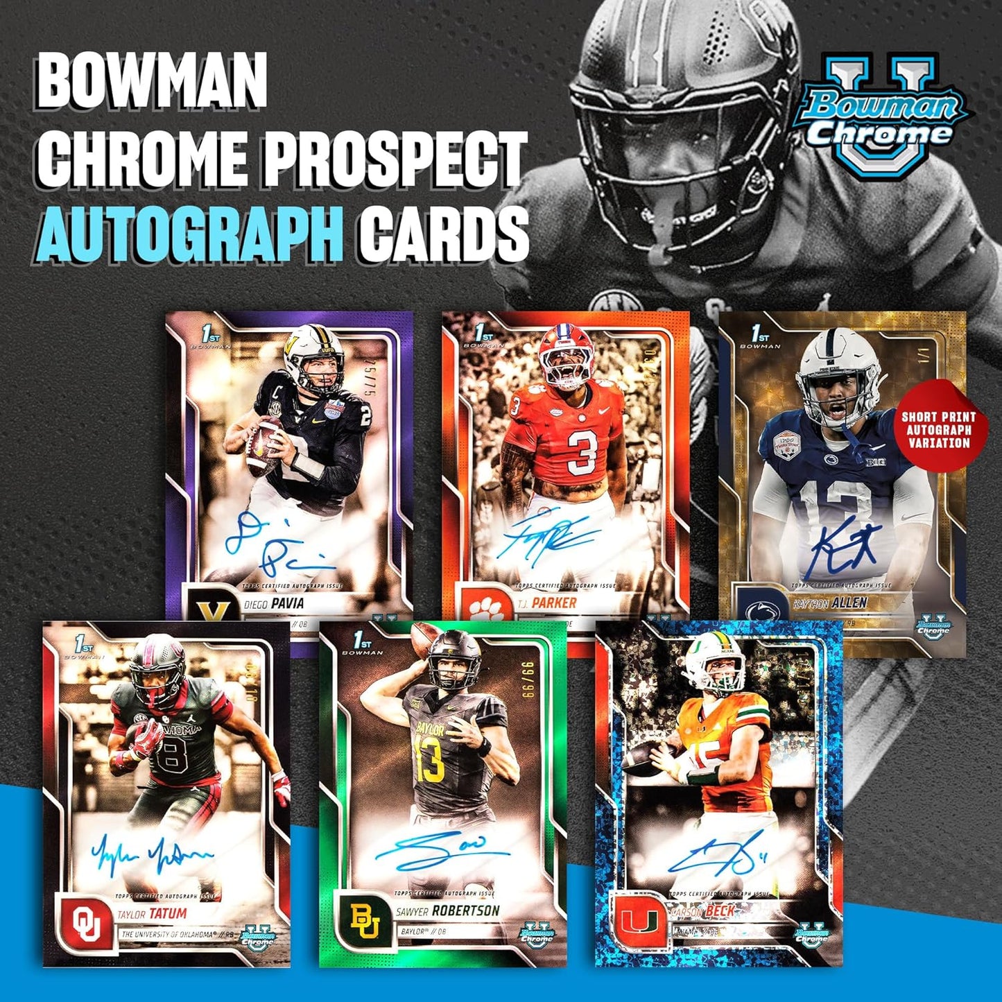 Topps 2025 Bowman University Chrome Football Value Blaster Box