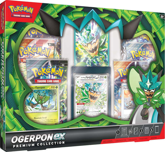 Pokemon TCG: Ogerpon ex Premium Collection (3 Foil Cards & 6 Boosters)