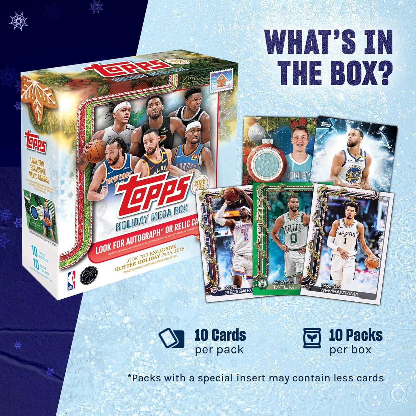 Topps 2025 Holiday Basketball Mega Box