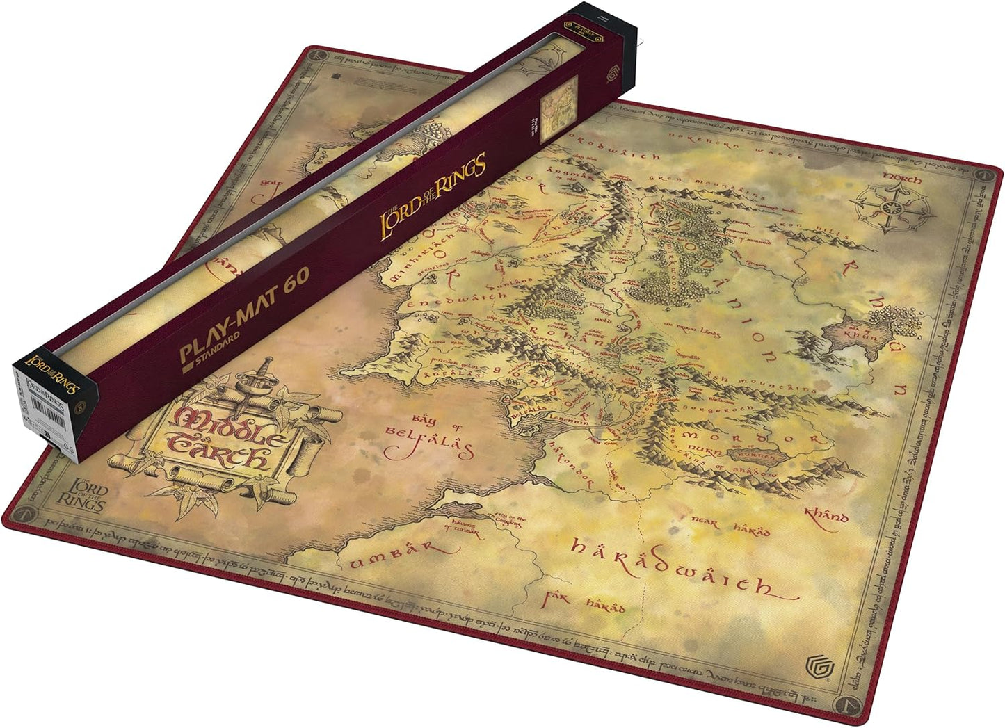 Ultimate Guard The Lord of the Rings Places of Middle-earth Play-Mat | Official LOTR TCG Gaming Mat | Stitched Edges | Anti-Slip Rubber Backing | 24 x 13.8 Inches