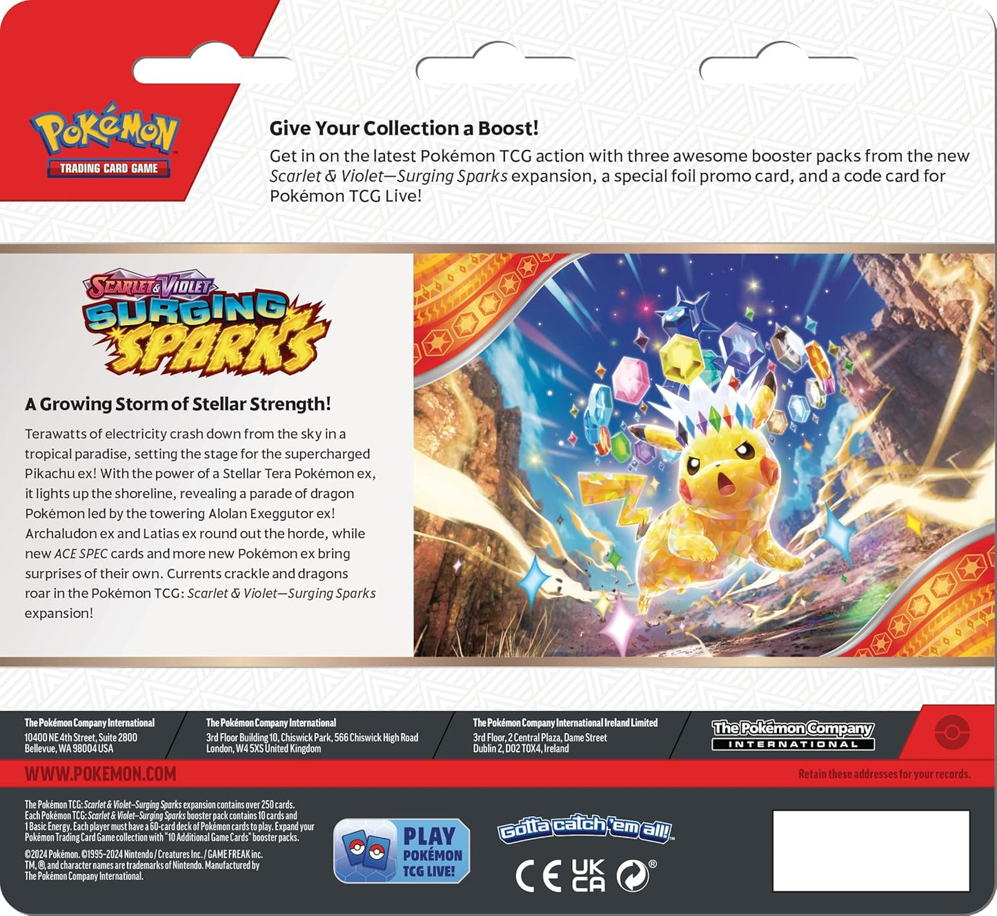 Pokemon TCG: Scarlet & Violet - Surging Sparks 3-Pack Blister - Zapdos
