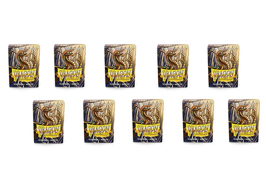 10 Packs Dragon Shield Matte Mini Japanese Copper 60 ct Card Sleeves Display Case