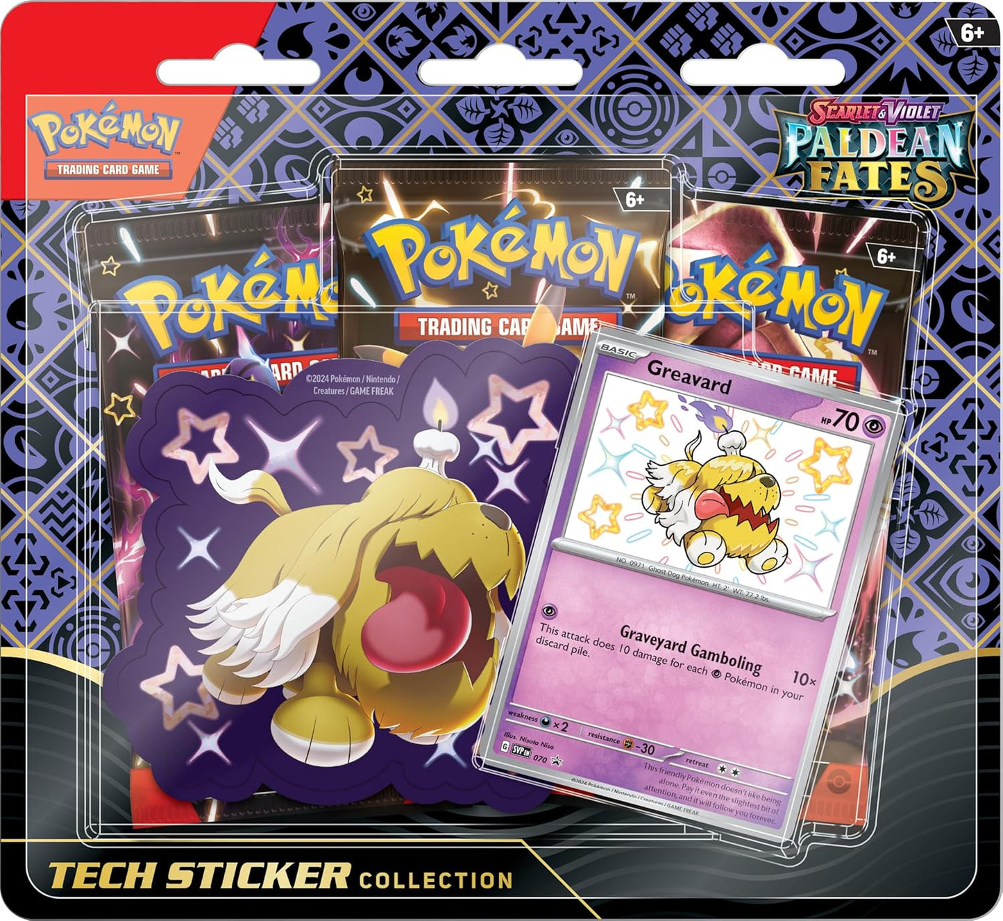 POKEMON TCG: Scarlet and Violet: PALDEAN Fates: TECH Sticker Collection - Shiny Greavard