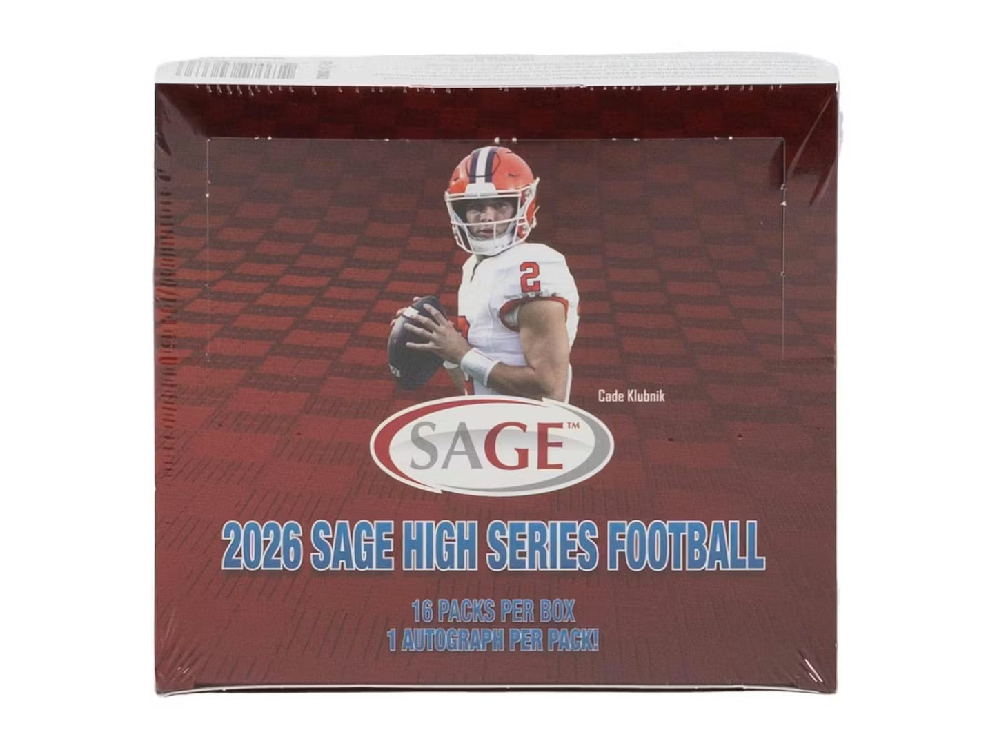 2026 SAGE High Series Football Hobby Box – 16 Packs Per Box – 1 Autograph Per Pack