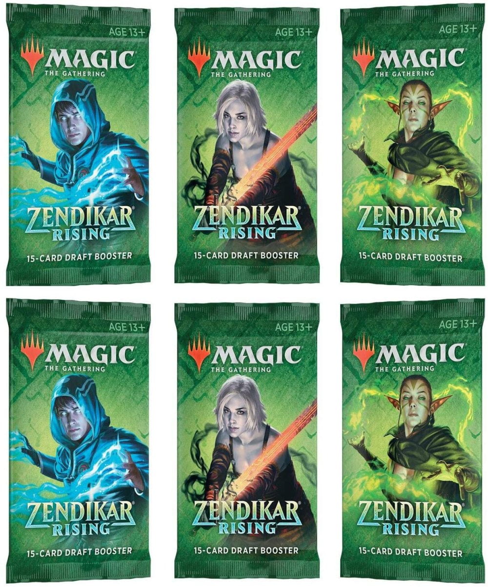 6 Packs Magic: The Gathering Draft Booster Pack Lot MTG Zendikar Rising