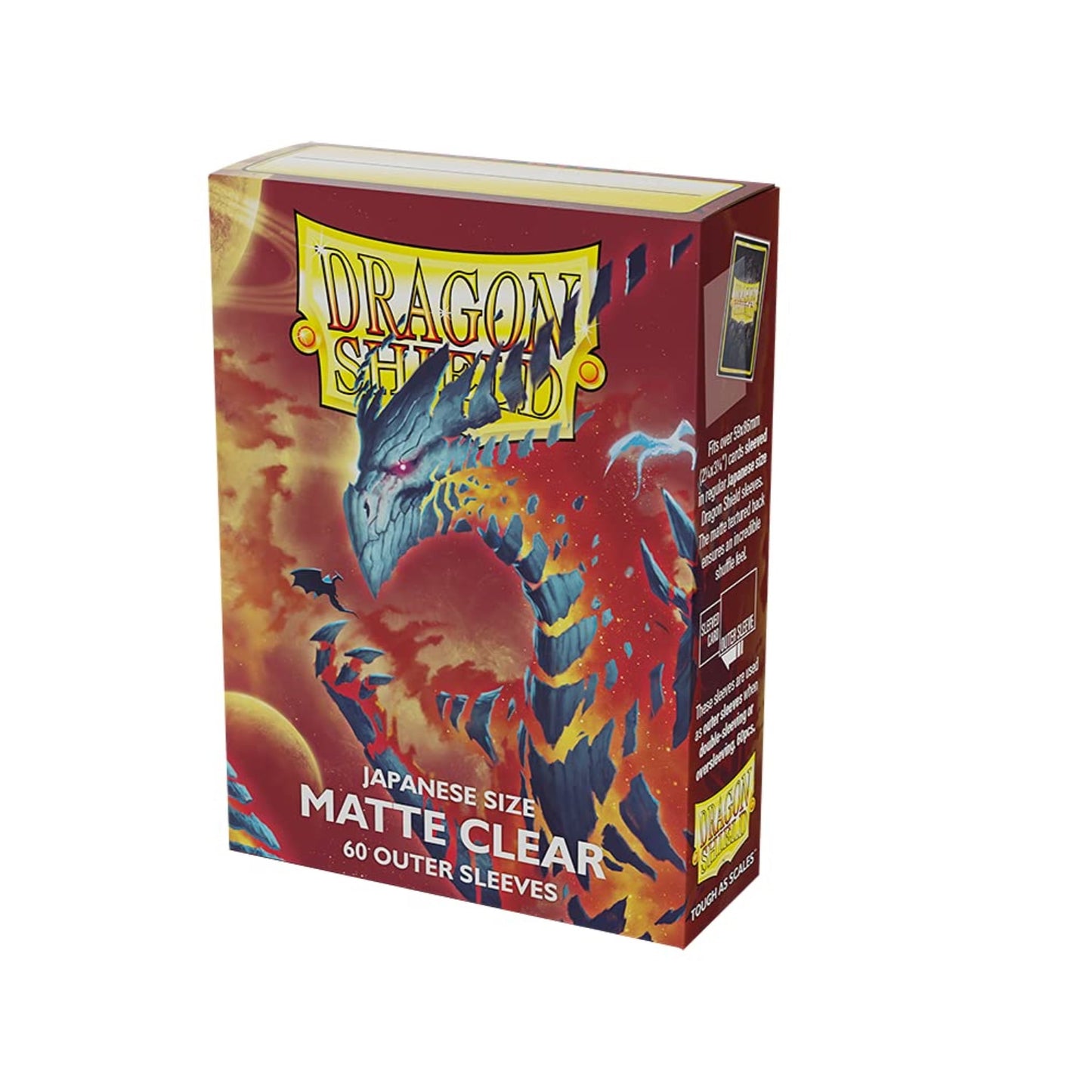 Dragon Shield 60 ct Japanese Matte Outer Sleeves Clear 60 ct Card Individual Pack