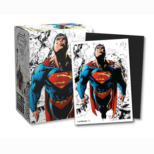 DRAGON SHIELD SLEEVES: MATTE DUAL ART: SUPERMAN CORE (FULL COLOR) (100CT) - DISPLAY OF 10 PACKS