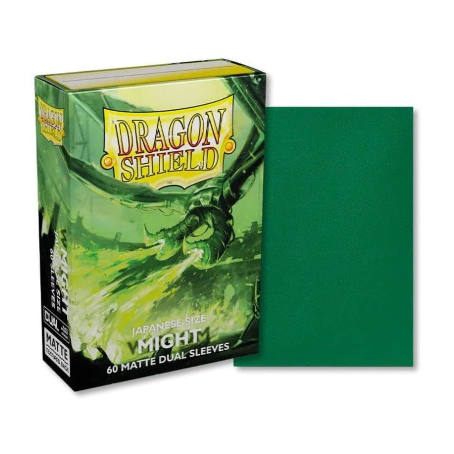 Dragon Shield Dual Matte Mini Japanese Might Light Green 60 ct Card Sleeves Individual Pack