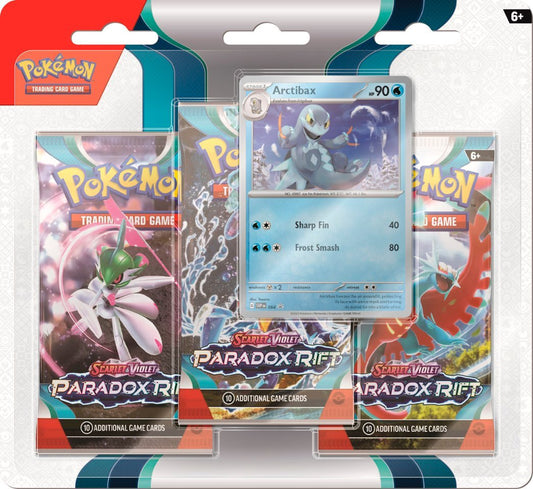 POKEMON TCG: SCARLET AND VIOLET: PARADOX RIFT: THREE-BOOSTER BLISTER - Arctibax