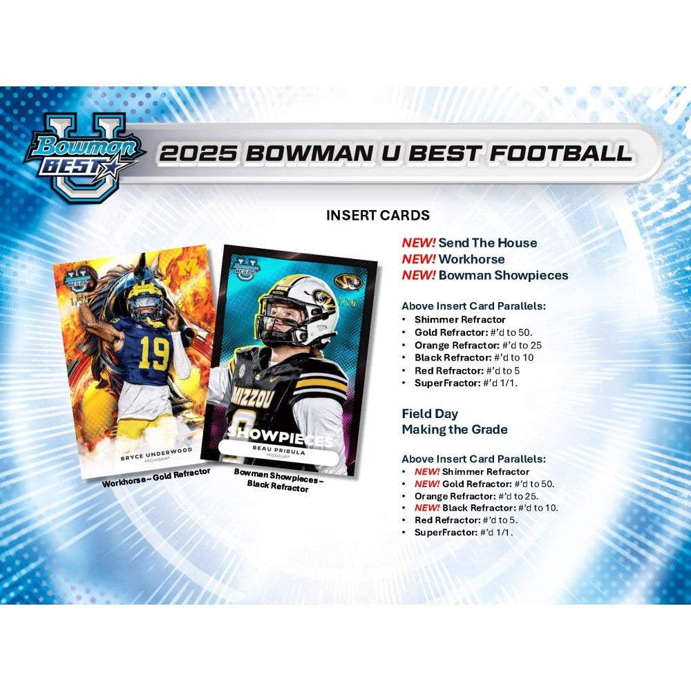 Topps 2025 Bowman's Best University Football Hobby Box