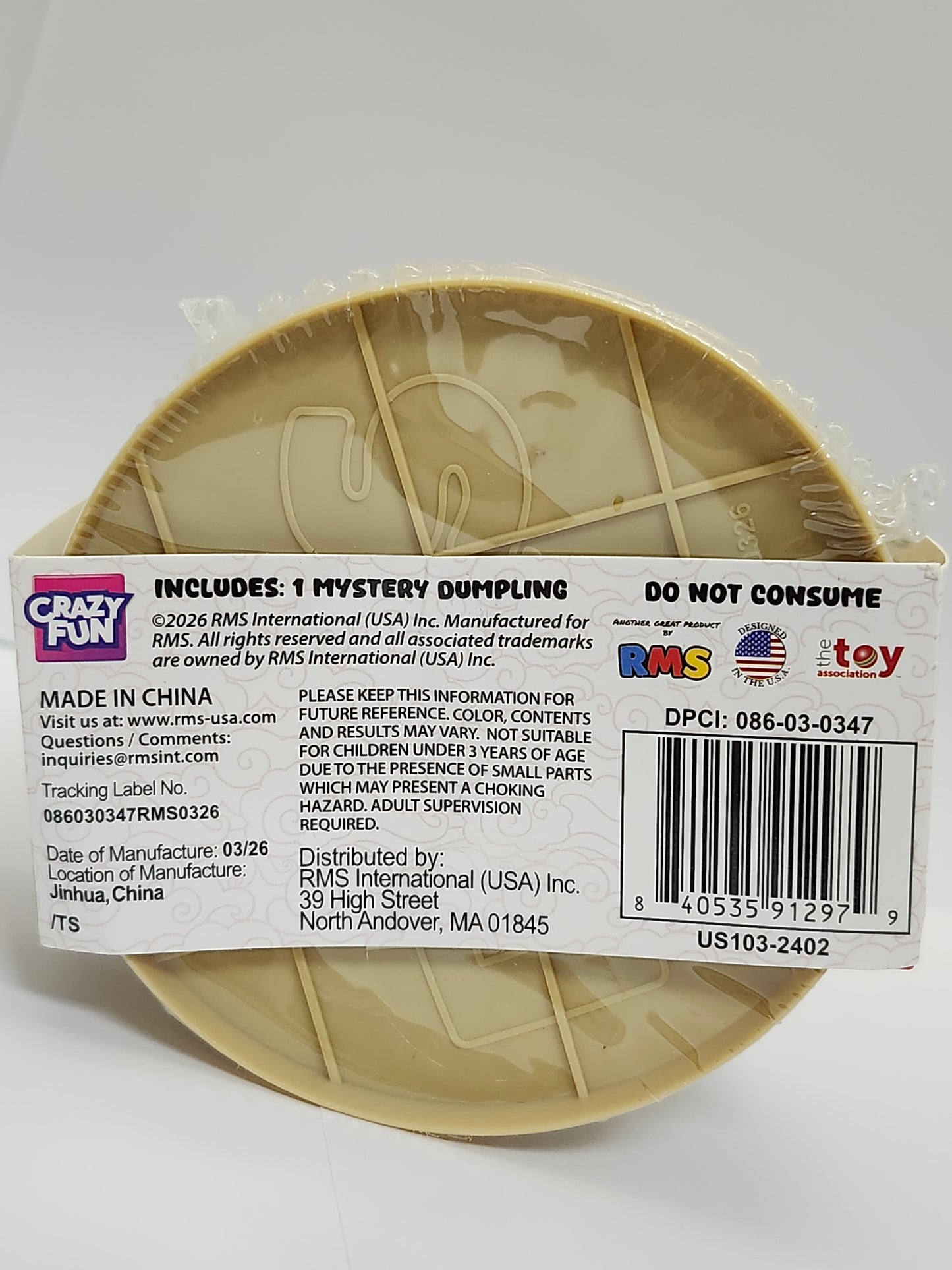 Crazy Fun The Original Mystery Squishy Dumpling Series 3 Fidget Toy, 1 Mystery Style