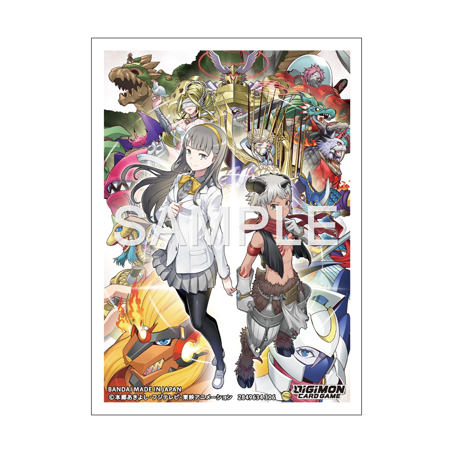 Digimon Card Game Official Sleeves 03 – Inori Misono & Aegiomon (60-Pack) Standard Size Card Sleeves – Bandai