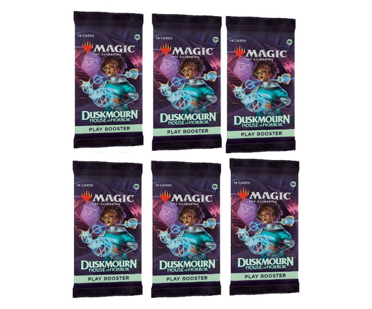 6 Packs MTG Play Booster Pack Lot for MTG Duskmourn: House of Horror