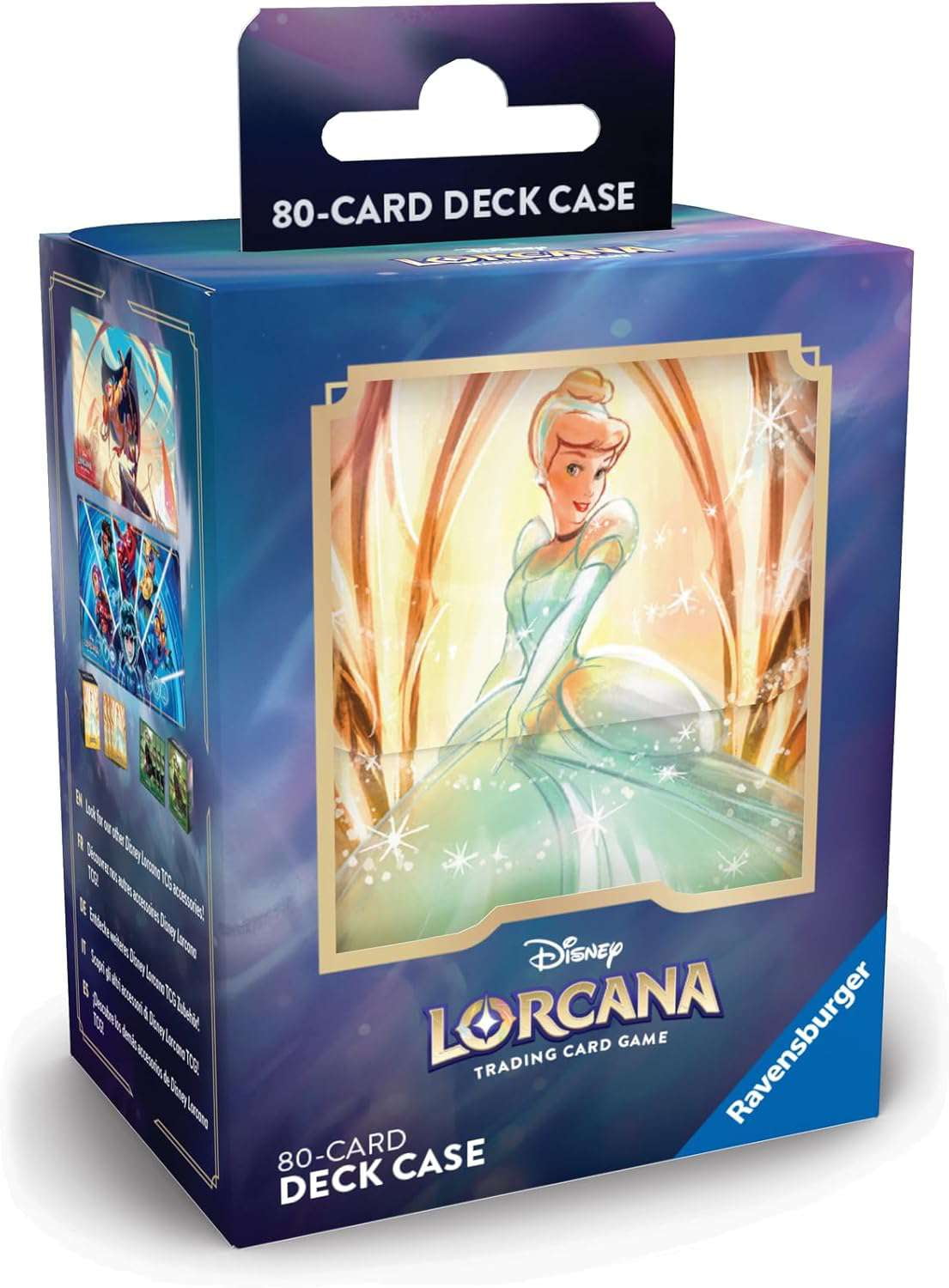 Ravensburger Disney Lorcana TCG: Archazia's Island Deck Box Featuring Cinderella - Ballroom Sensation | Securely Store 80 Sleeved Cards | Durable Portable Organizer for TCG Players | for Ages 8+