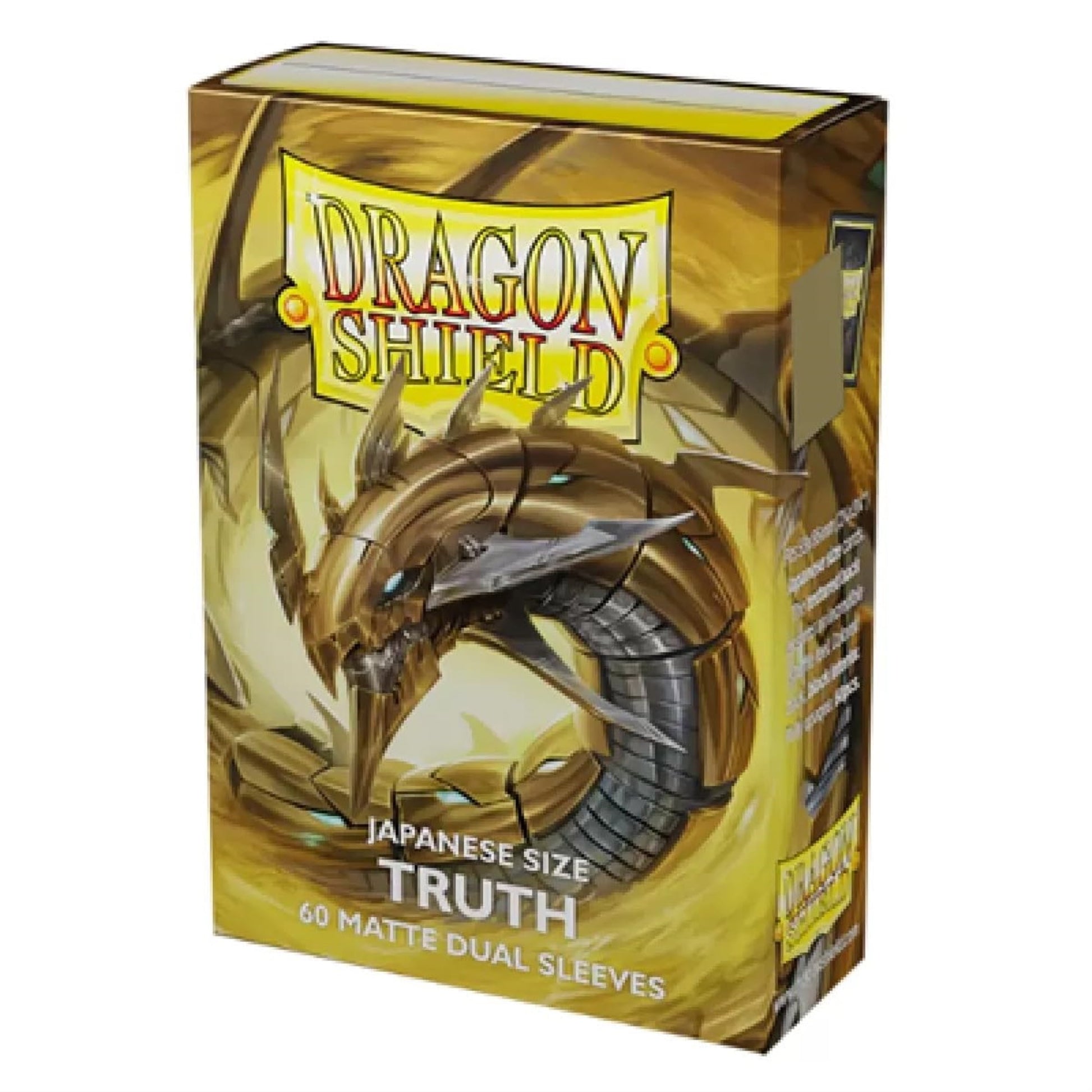 Dragon Shield Dual Matte Mini Japanese Truth Gold 60 ct Card Sleeves I Collectors Emporium NY Dragon Shield Dual Matte Mini Japanese Truth Gold 60 ct Card Sleeves I Collectors Emporium NY