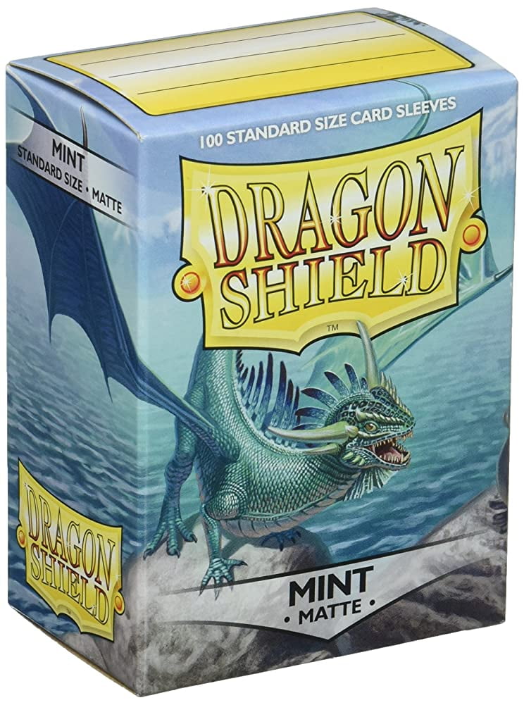 Dragon Shield Deck Protective Sleeves for Gaming Cards, Standard Size (100 sleeves), Matte Mint - AT-11025