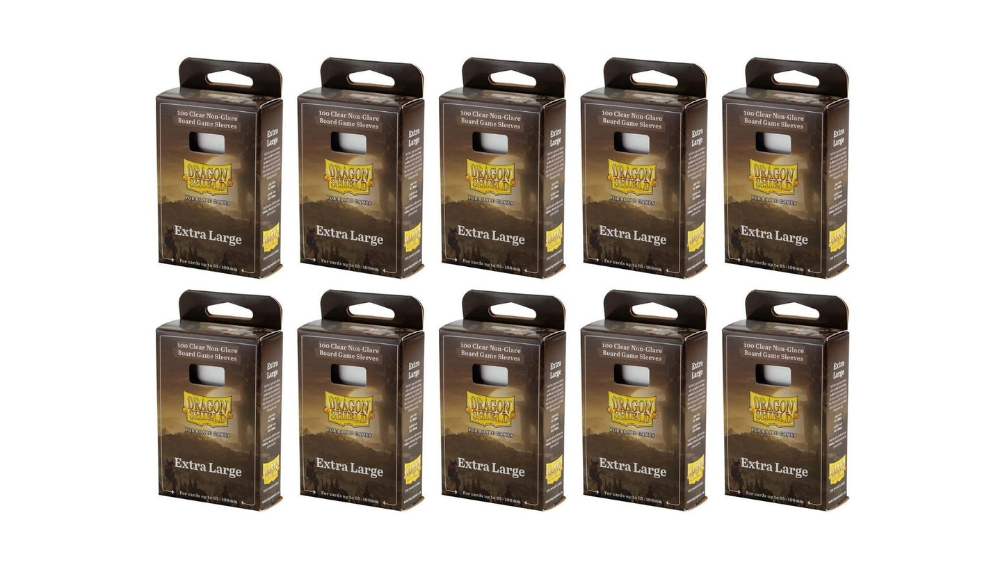 10 Packs Dragon Shield Board Game Sleeves 100 ct Extra Large Size Card Sleeves Display Case