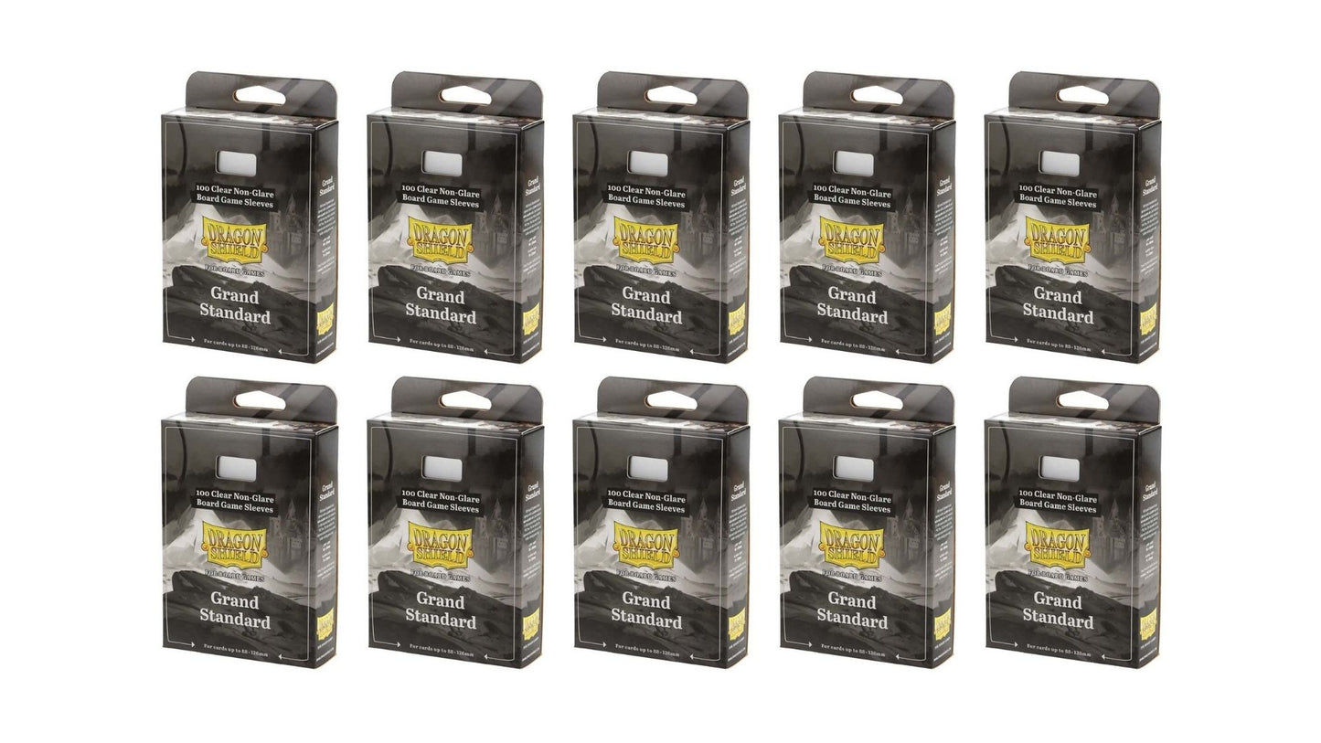 10 Packs Dragon Shield Board Game Sleeves 100 ct Grand Standard Size Card Sleeves Display Case