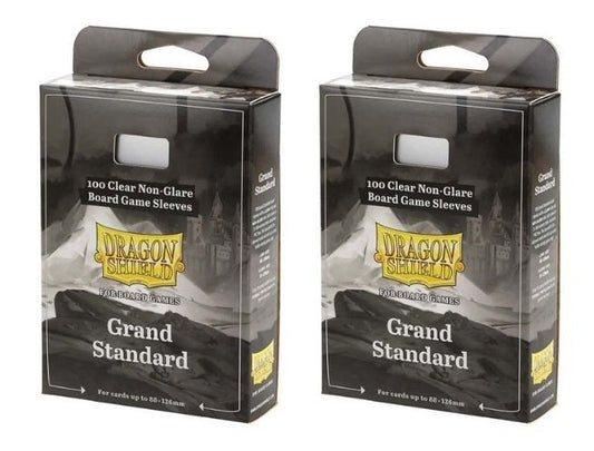 2 Packs Dragon Shield Board Game Sleeves 100 ct Grand Standard Size Card Sleeves Value Bundle!