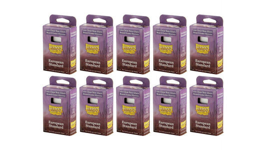 10 Packs Dragon Shield Board Game Sleeves 100 ct Standard European Size Card Sleeves Display Case
