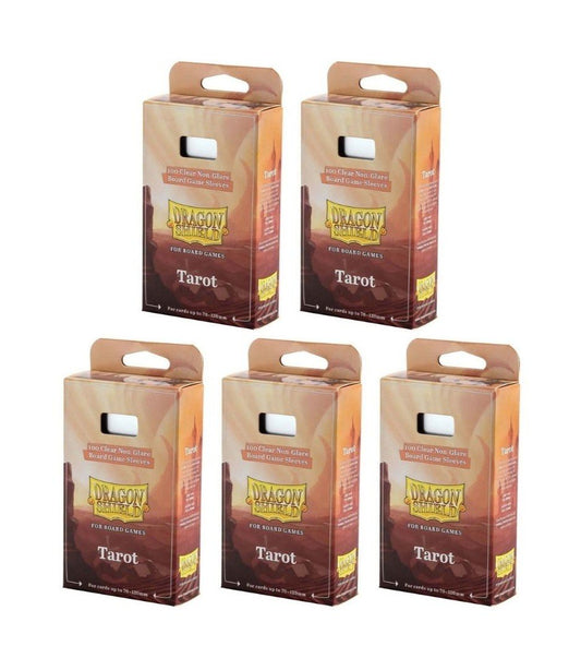 5 Packs Dragon Shield Board Game Sleeves 100 ct Tarot Size Card Sleeves Value Bundle!