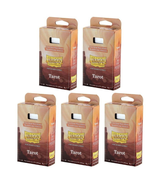 5 Packs Dragon Shield Board Game Sleeves 100 ct Tarot Size Card Sleeves Value Bundle!
