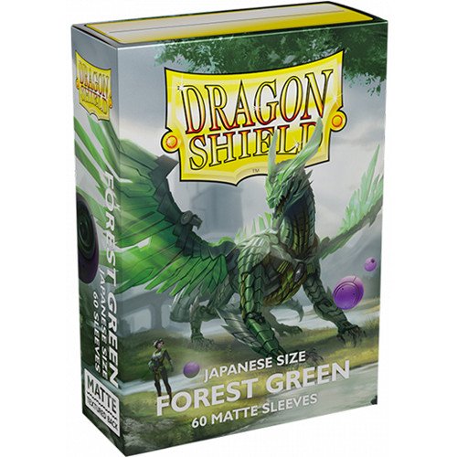 10 Packs Dragon Shield Matte Mini Japanese Forest Green 60 ct Card Sleeves Display Case