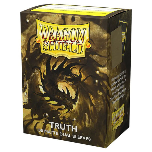 2 Packs Dragon Shield Dual Matte Truth Gold Standard Size 100 ct Card Sleeves Value Bundle!