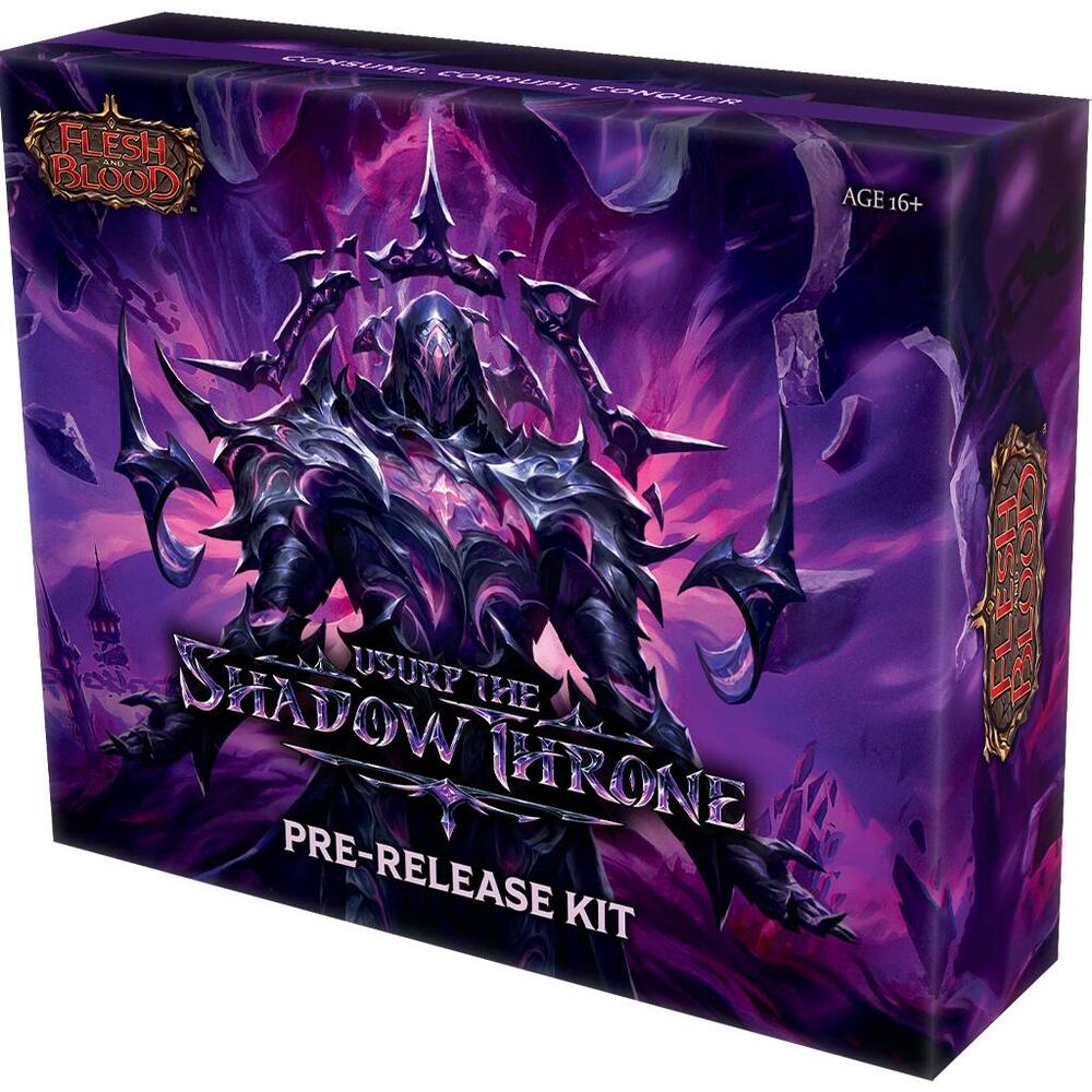 Flesh and Blood TCG Usurp the Shadow Throne Pre-Release Kit – 8 Booster Packs + 11 Promo Cards, English