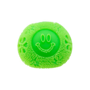 NeeDoh Fuzz Ball Flower Power - Sensory Toy with a Velvet Texture and Soft Cloud Squish - Green