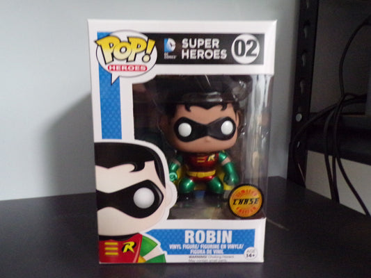 Funko Pop! DC Super Heroes - Robin Limited Chase Edition #02 SLIGHT DAMAGE