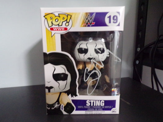 Funko Pop! WWE - Sting #19 AUTOGRAPHED w/ Protector