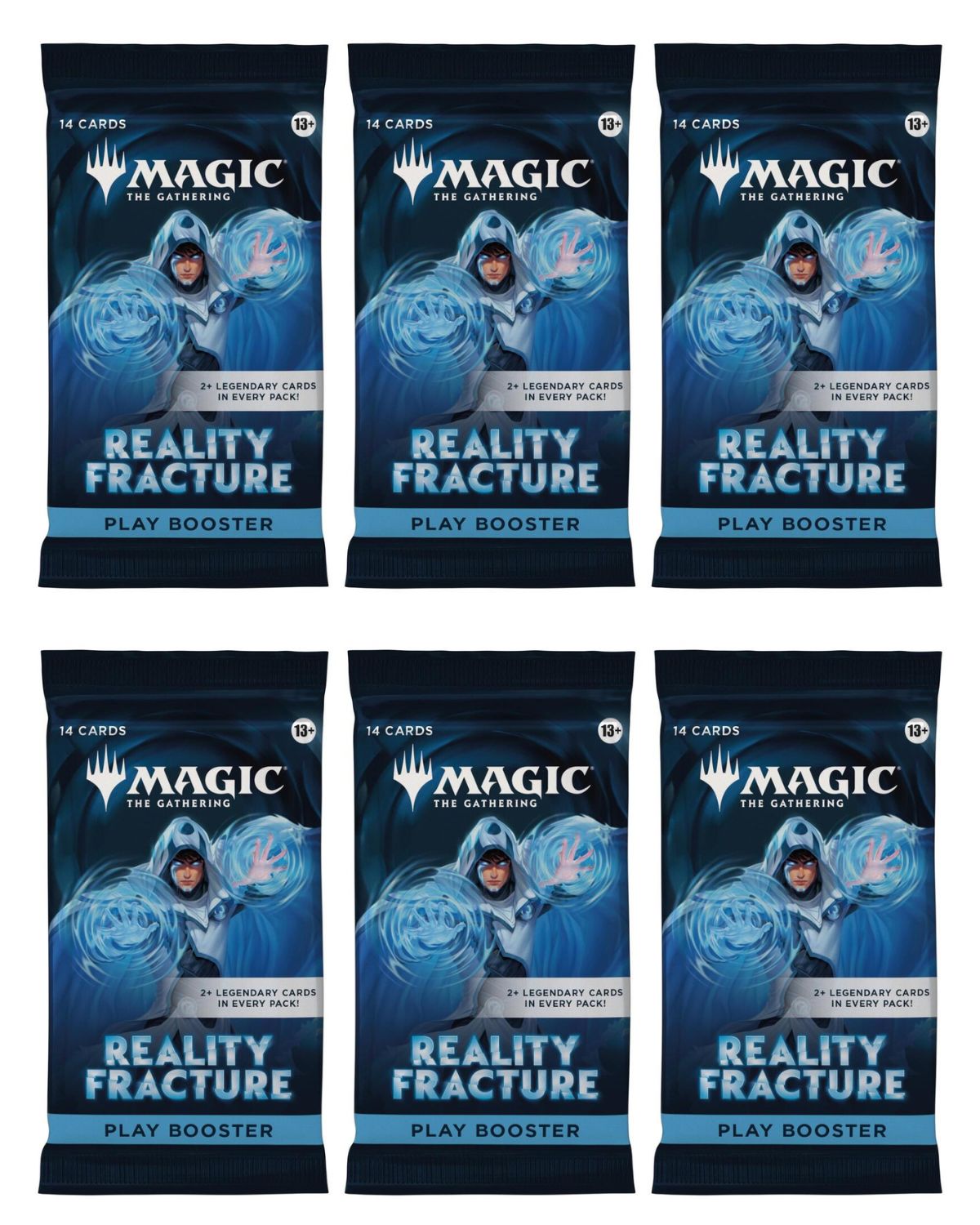 Magic: The Gathering Reality Fracture Play Booster Pack Lot - 6 Packs - 84 Cards