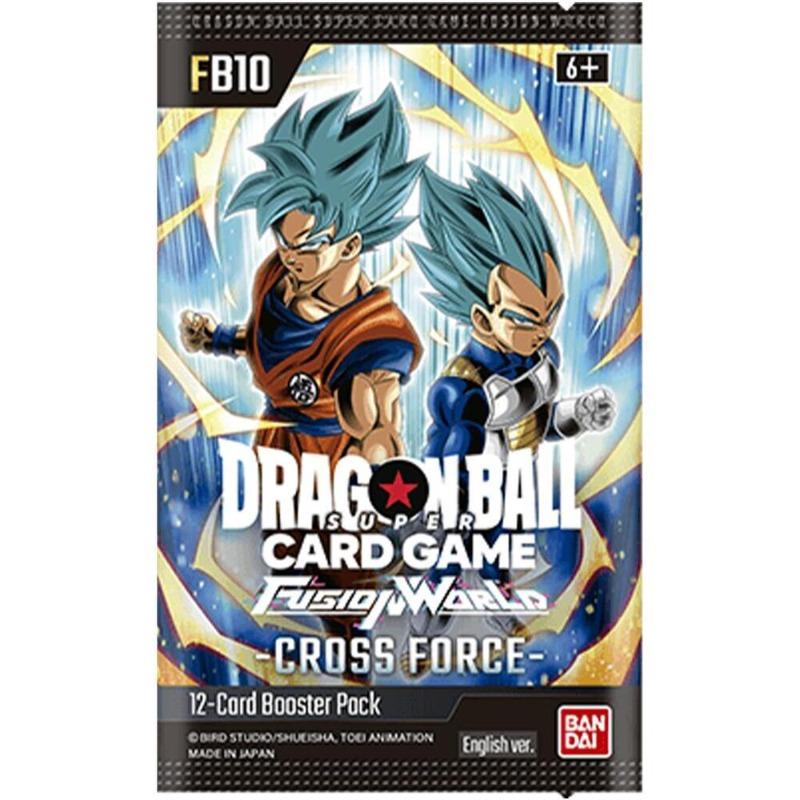 BANDAI Dragon Ball Super Card Game Fusion World Cross Force FB10 Sleeved Booster Pack, 12 Cards + Digital Code, English