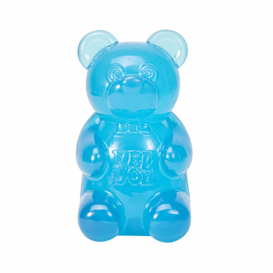 NeeDoh Gummy Bear - Sensory Fidget Toy with Jelly-Like Filling - 3.5" Tall - Blue
