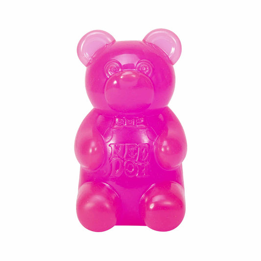 NeeDoh Gummy Bear - Sensory Fidget Toy with Jelly-Like Filling - 3.5" Tall - Pink