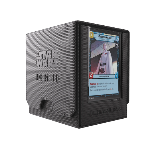 Gamegenic Star Wars Unlimited Twin Suns DECK POD - Premium Deck Box with UV-Protected Card Cases, Holds 100 Double-Sleeved Cards, Designed for the Star Wars Unlimited TCG, Black Color