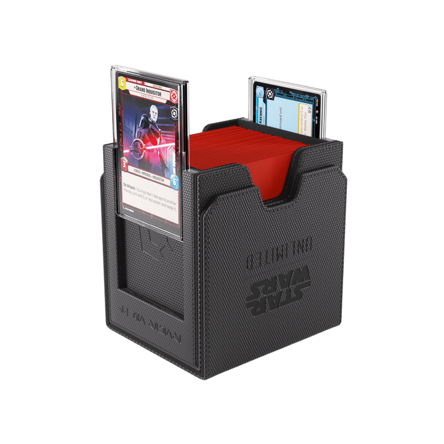 Gamegenic Star Wars Unlimited Twin Suns DECK POD - Premium Deck Box with UV-Protected Card Cases, Holds 100 Double-Sleeved Cards, Designed for the Star Wars Unlimited TCG, Black Color