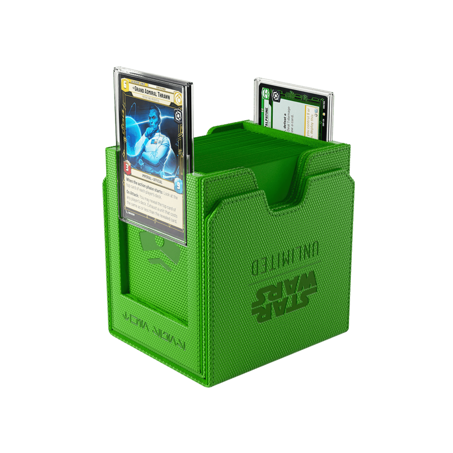 Gamegenic Star Wars Unlimited Twin Suns DECK POD - Premium Deck Box with UV-Protected Card Cases, Holds 100 Double-Sleeved Cards, Designed for the Star Wars Unlimited TCG, Green Color
