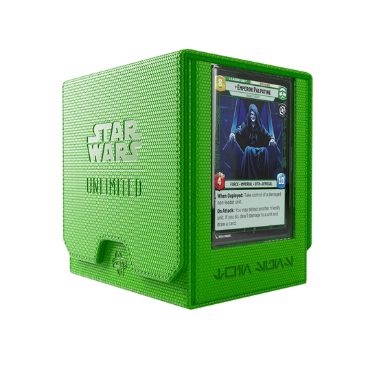 Gamegenic Star Wars Unlimited Twin Suns DECK POD - Premium Deck Box with UV-Protected Card Cases, Holds 100 Double-Sleeved Cards, Designed for the Star Wars Unlimited TCG, Green Color