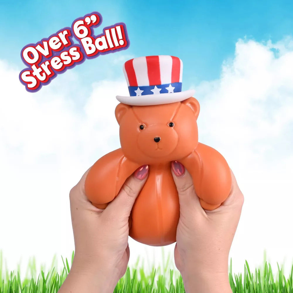 Sunny Days Squeeezy Americana Teddy Bear Fidget Toy