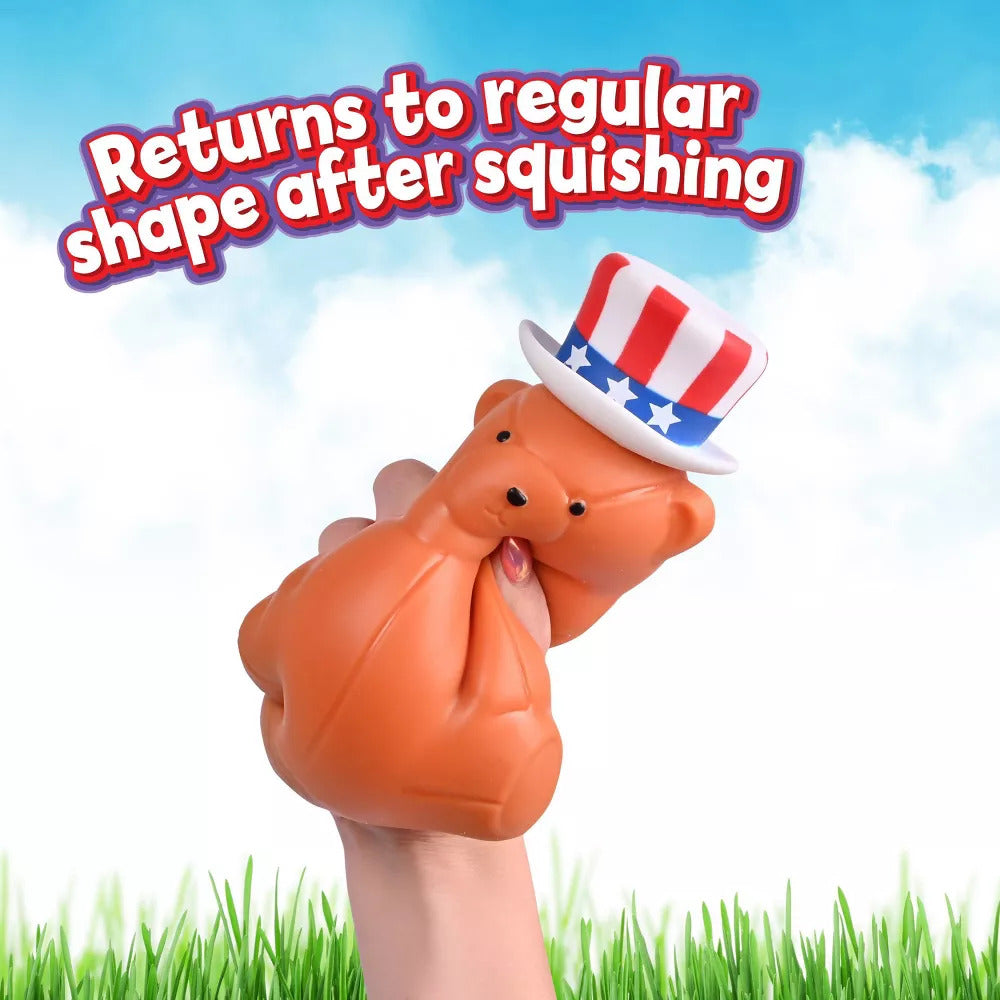 Sunny Days Squeeezy Americana Teddy Bear Fidget Toy