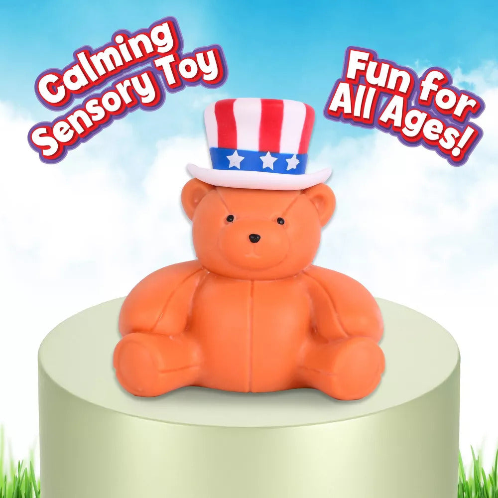 Sunny Days Squeeezy Americana Teddy Bear Fidget Toy