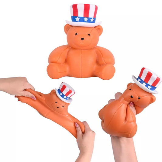 Sunny Days Squeeezy Americana Teddy Bear Fidget Toy