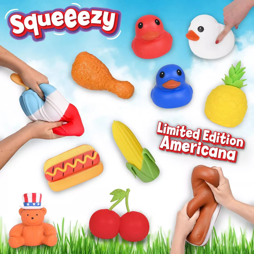 Sunny Days Squeeezy Americana Teddy Bear Fidget Toy