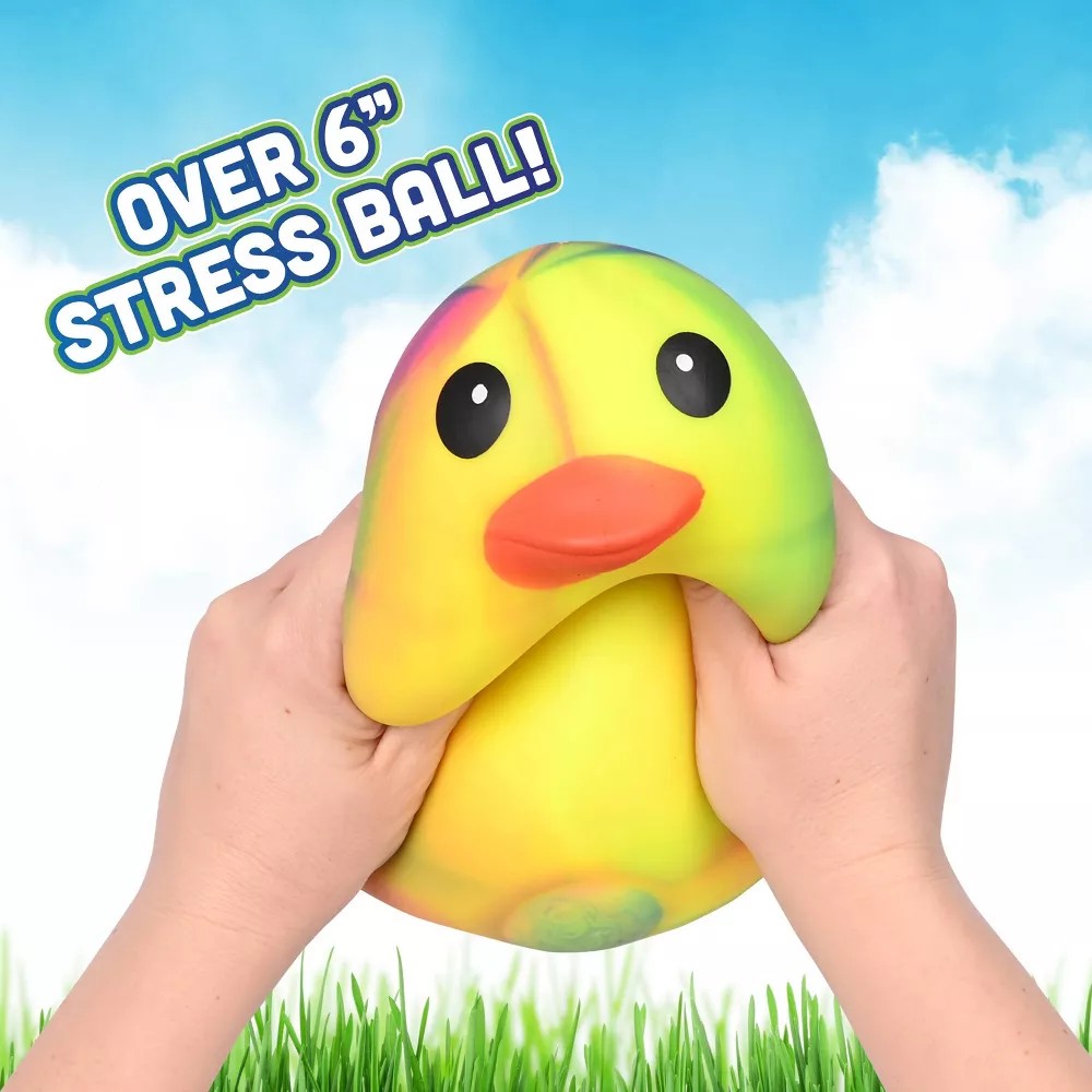 Sunny Days Jumbo Squeezy Ducks - Tie Dye Yellow